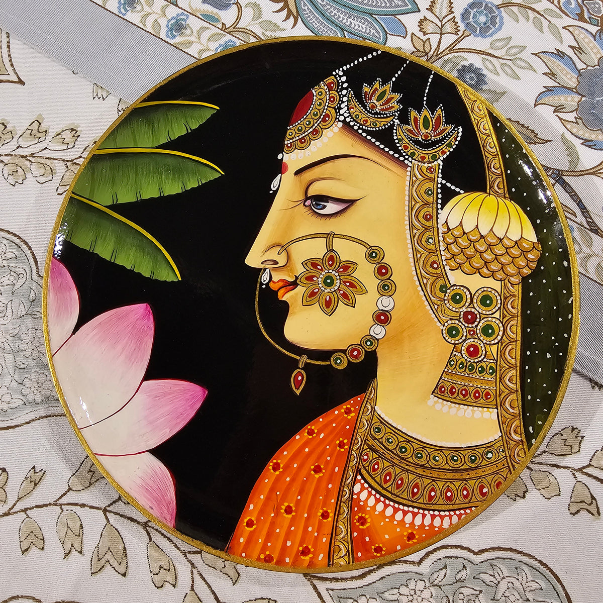 Hand-Painted Wooden Wall Plate (10in)
