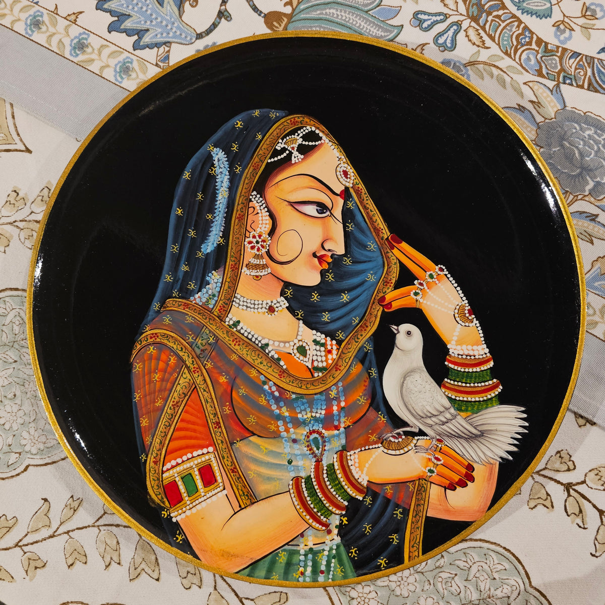 Hand-Painted Wooden Wall Plate (12in)