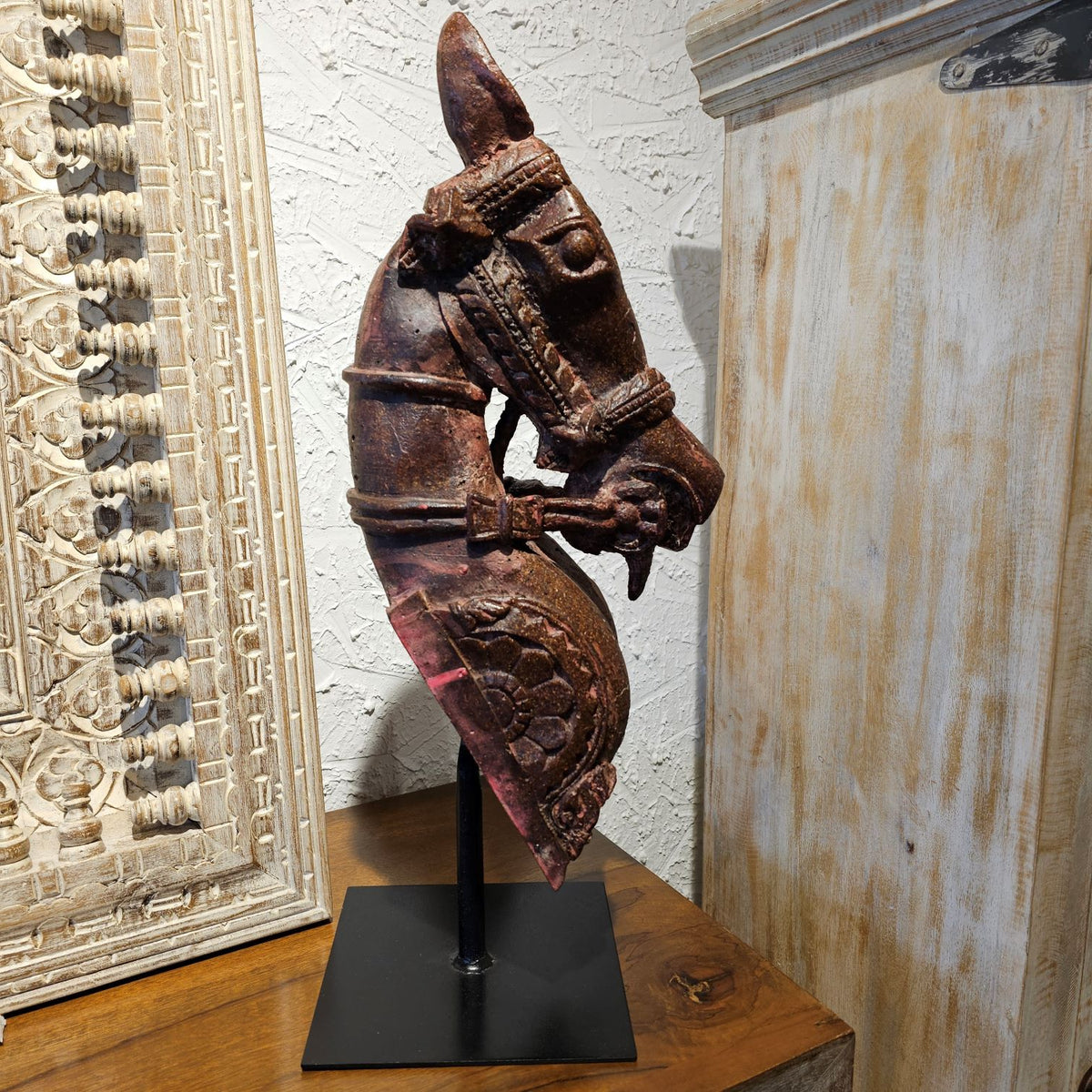 Wooden Horse on Stand