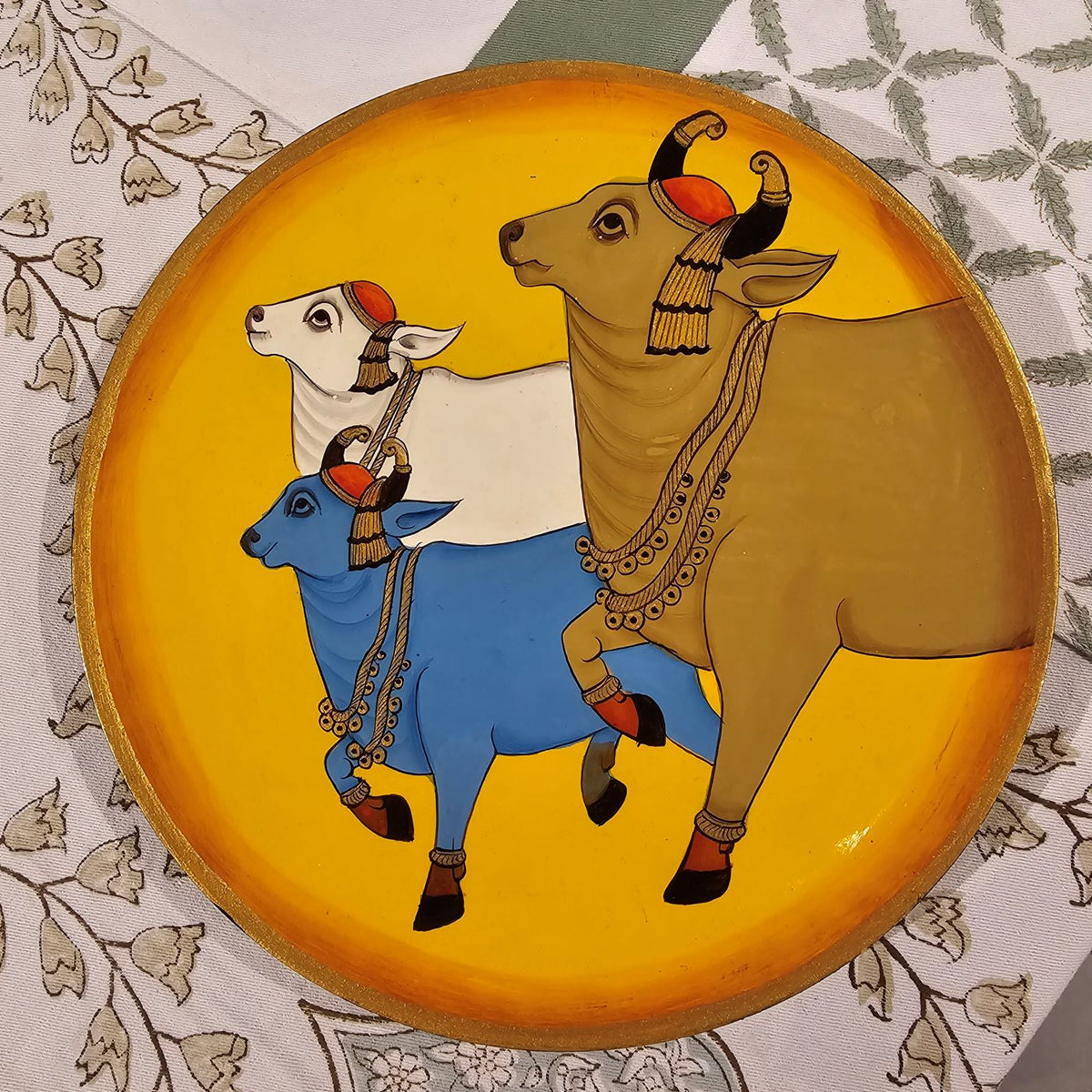 Hand-Painted Wooden Wall Plate (10in)