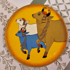 Hand-Painted Wooden Wall Plate (10in)