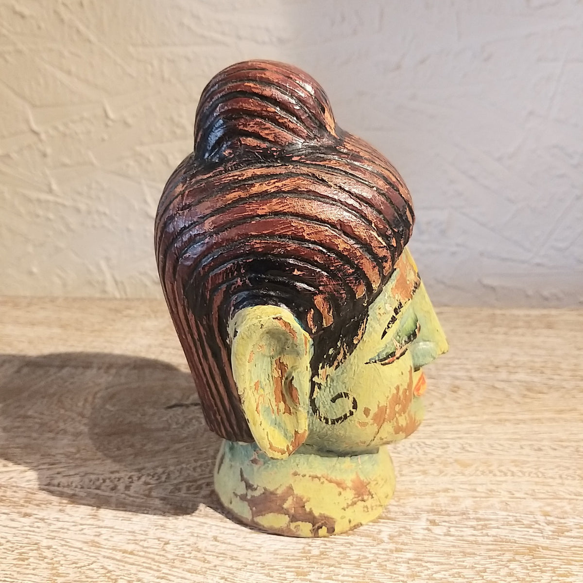 Painted Buddha - Wooden (Small)