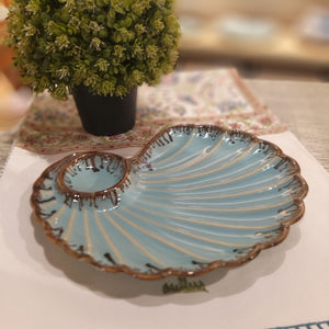 Ceramic Platter Shell (Blue)