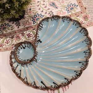 Ceramic Platter Shell (Blue)