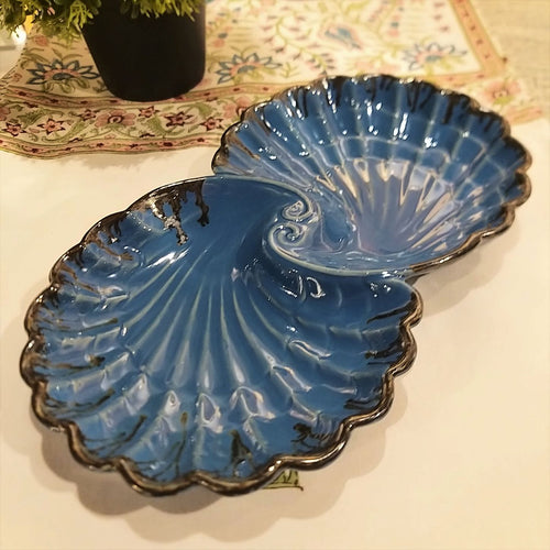 Ceramic Platter Shell (Navy/Double)