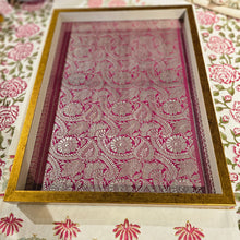 Load image into Gallery viewer, Banarasi Zari Tray with Coasters