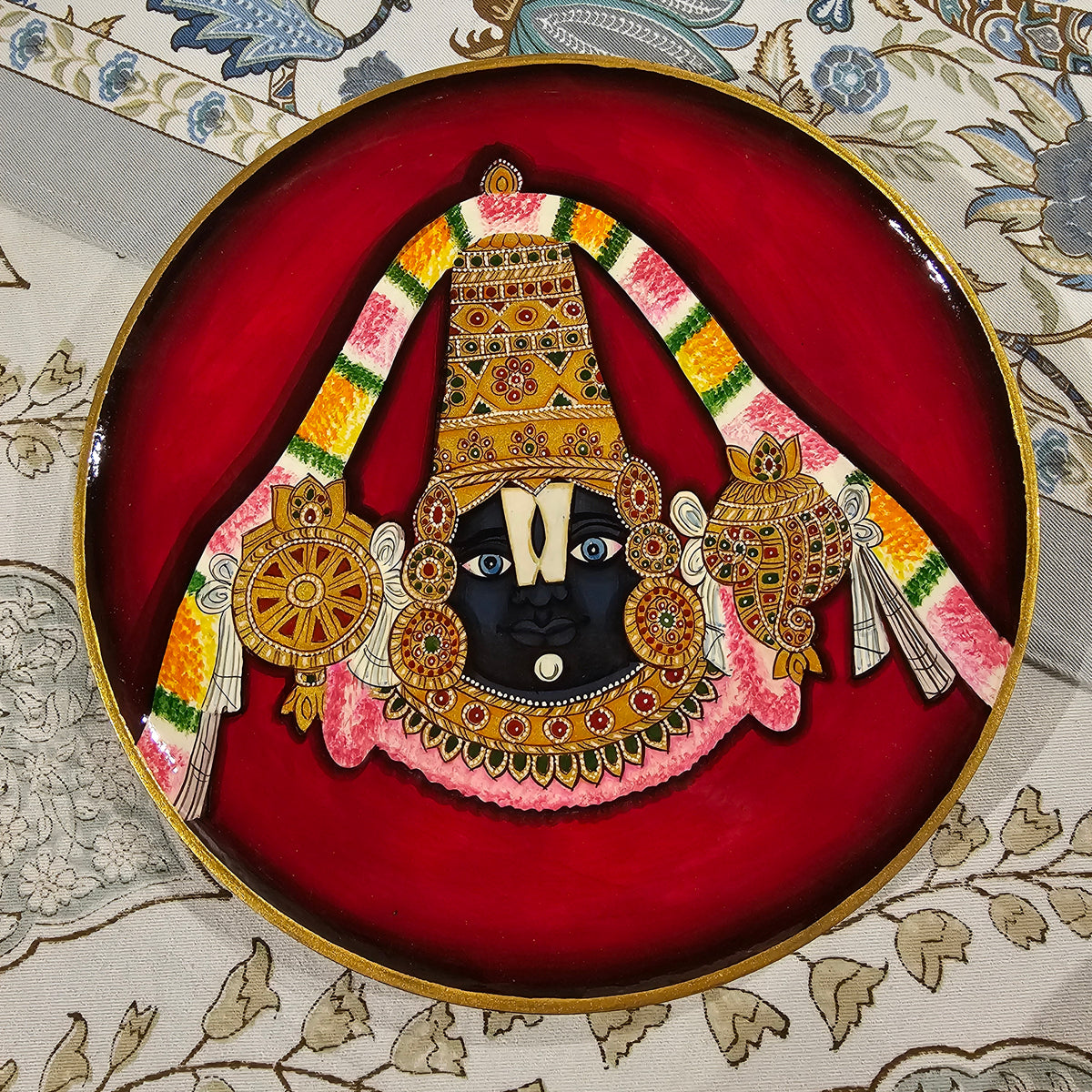 Hand-Painted Wooden Wall Plate (10in)