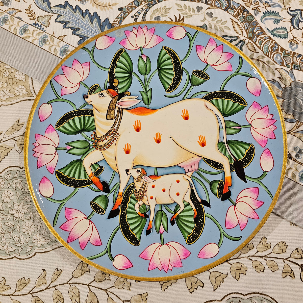 Hand-Painted Wooden Wall Plate (12in)