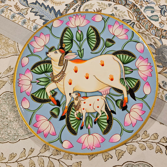 Hand-Painted Wooden Wall Plate (12in)