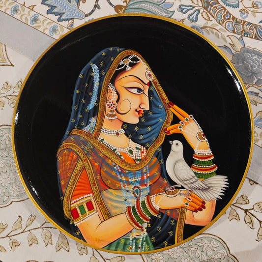 Hand-Painted Wooden Wall Plate (12in)