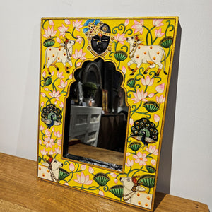 Hand-Painted Wooden Mirror