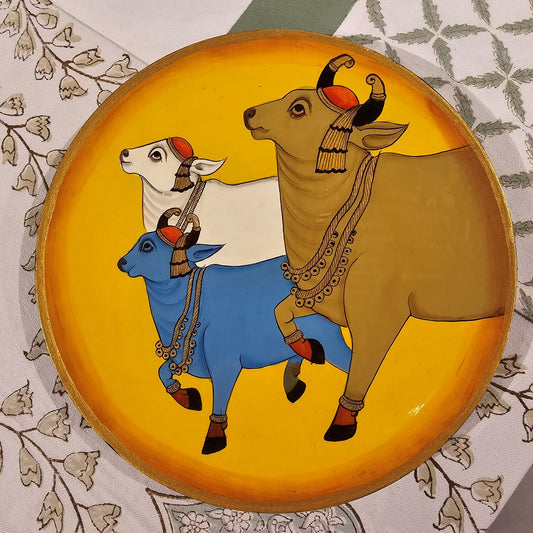 Hand-Painted Wooden Wall Plate (10in)