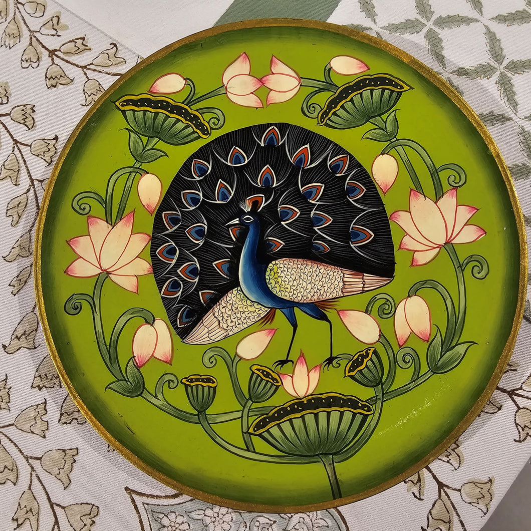 Hand-Painted Wooden Wall Plate (10in)
