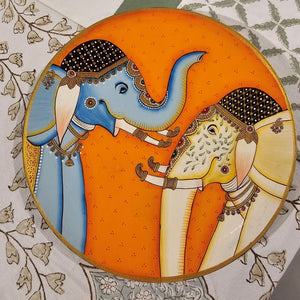 Hand-Painted Wooden Wall Plate