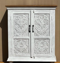Load image into Gallery viewer, Carved White Cabinet