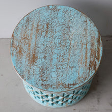 Load image into Gallery viewer, Vintage Wooden Side Table and Stool