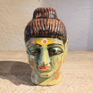 Painted Buddha - Wooden (Small)