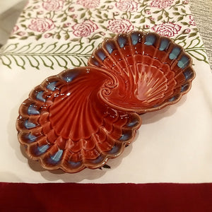 Ceramic Platter Shell (Red)