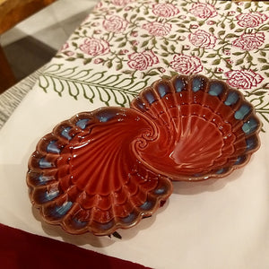 Ceramic Platter Shell (Red)