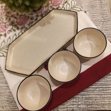 Load image into Gallery viewer, Platter/Tray with 3 Bowls (White)