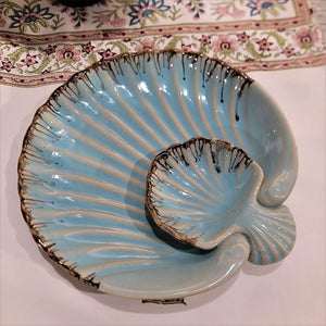 Ceramic Platter Shell (Blue/Round)