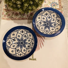 Load image into Gallery viewer, Moroccan Blue Bowl/Platter (Set of 2)